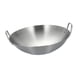 thumbnail image 1 of Sartén Wok De Acero Inoxidable Con Fondo Plano Plateado Para Guisar, Freír Y Cocinar Por Inducción, Diámetro 26 Cm, 1 of 5