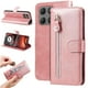 thumbnail image 4 of Funda con Cremallera para Motorola Moto G15 Power, Carcasa Cartera de Cuero PU con Soporte y Tarjetero, 4 of 5