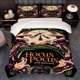 thumbnail image 1 of 3pcs Halloween Commemorative Edition Witch Theme Poster Pattern Bedding Set Duvet Cover and Pillowcases, 1 of 5