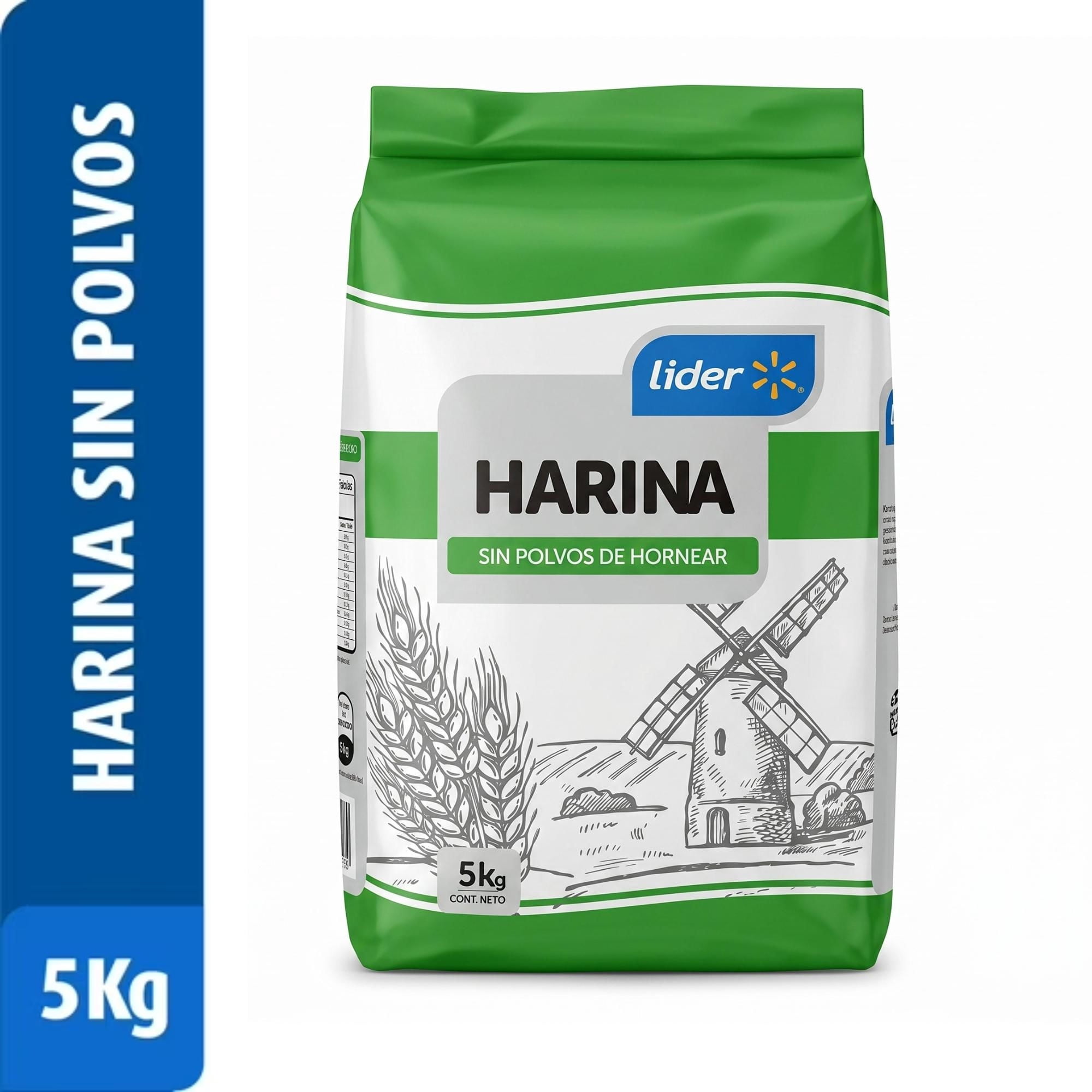Harina Sin Polvos De Hornear 5 kg Lider