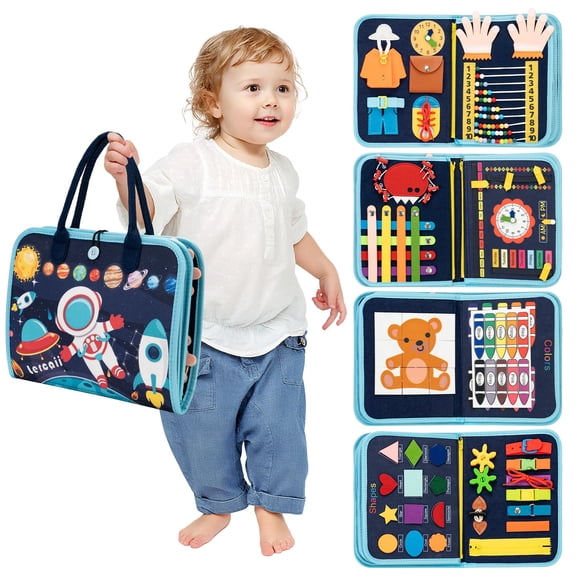 Juguete Montessori Busy Board Book Lercaii para niños de 1 a 4 años