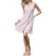 thumbnail image 2 of CURVY GLAM Vestido Midi Casual sin Mangas con Cuello Cuadrado Floral para Mujer con Botones Decorativos S Blanco, 2 of 6