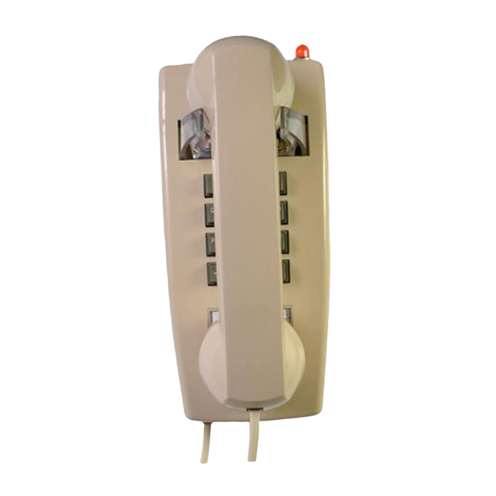 Bothyi - Teléfono De Pared Auricular Control De Volumen Teléfono De Pared Para Sala De Estar Oficina Beige Amarillo