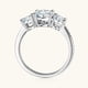 thumbnail image 3 of Anillos de Moissanita de 3 Cttw para Mujer Color D VVS1 Anillo de Compromiso de Tres Piedras Banda de Anillo de Boda de Diamante de Plata Esterlina 925 Talla 4-10, 3 of 9