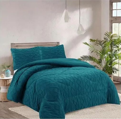 Genérico - Cobertor Chiporro Invierno Trenzado 2 Plazas + Fundas