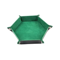 Magideal - Bandejas De Dados Plegables Para Dados, Soporte Rodante De Dados, Juego De Mesa Multifuncional Portátil, Tazón De Almacenamiento Bandeja De Dados Para , Verde