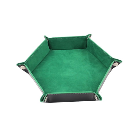 Magideal - Bandejas De Dados Plegables Para Dados, Soporte Rodante De Dados, Juego De Mesa Multifuncional Portátil, Tazón De Almacenamiento Bandeja De Dados Para , Verde