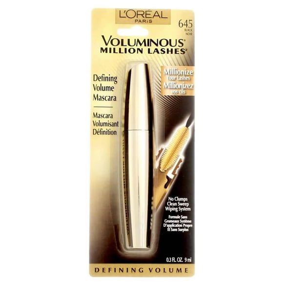 Máscara Loreal Voluminous Million Lashes Black 645