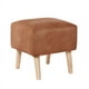 thumbnail image 1 of Pouf Burdeos Cuero Kentucky Tabaco, 1 of 1