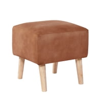 Latam Home - Pouf Burdeos Cuero Kentucky Tabaco