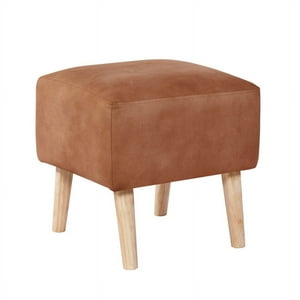 Latam Home - Pouf Burdeos Cuero Kentucky Tabaco