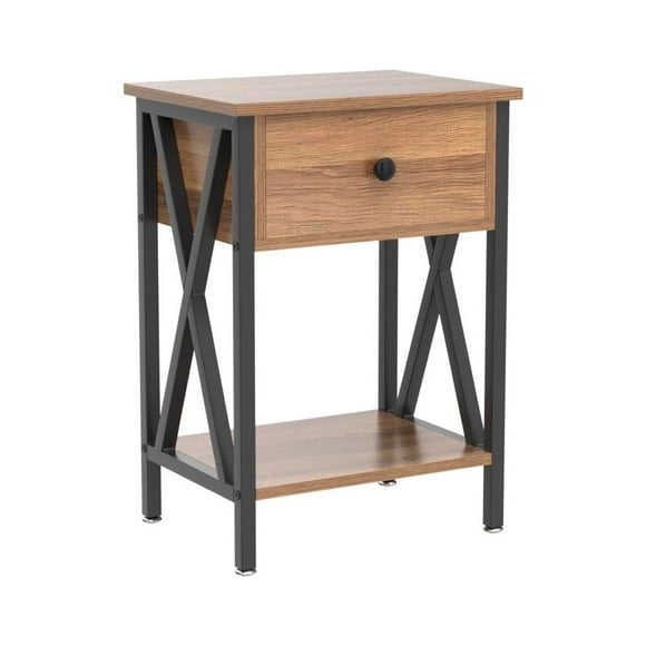 Velador Cross Industrial Urbano Estructura Metalica Mdf