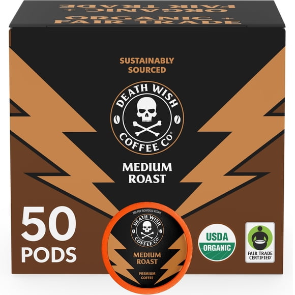 Cápsulas De Café Death Wish Tostado Medio Para Una Sola Servida 50 Unidades