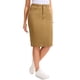 thumbnail image 4 of INSPIRE CHIC Falda de Mezclilla para Mujer de Cintura Alta con Abertura Trasera a la Rodilla en Color Caqui Talla XL, 4 of 6