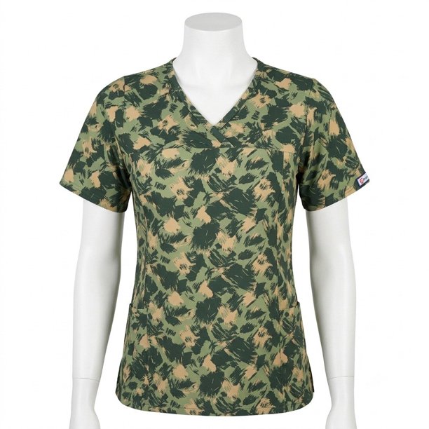 Delantal Mujer elasticado estampado- 2386