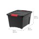 thumbnail image 2 of Bidones de almacenamiento Iris USA, 32 L, apilables con tapas, 6 unidades, negros, 2 of 7