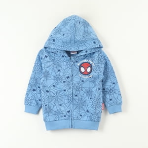 Poleron Abierto Niño Spidey Webs Azul Marvel