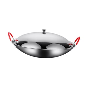 Magideal - Sartén De Acero Inoxidable Sartén Salteado Para Cocinar Calefacción Rápida Calefacción Rápida Freír Sartén De Parrilla Coreana Para Cocina Doméstica 10 Pulgadas Con Tapa
