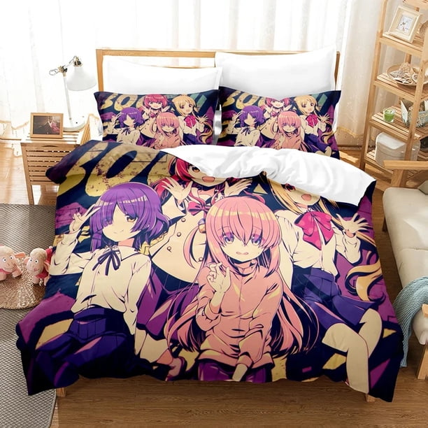 Bocchi the rock Bedding Sets Duvet Cover Set With Pillowcase Full Bedclothes Bed Linen Home Textiles Bed Sheets