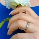 thumbnail image 2 of Anillo Pila Plata 925 Corazones Zirconia Compromiso Apilable Talla 6, 2 of 8