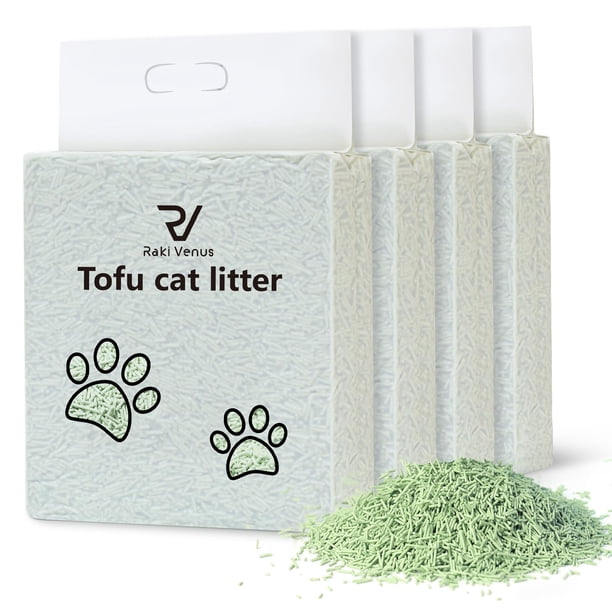 Arena para Gatos Raki Venus 11 kg Descargable, a Base de Tofu y Bajo Nivel de Polvo