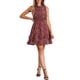 thumbnail image 1 of INSPIRE CHIC Vestidos de Chifón para Mujer Vestido Mini de Línea A sin Mangas con Flores Chic Fruncido L Burdeos, 1 of 6