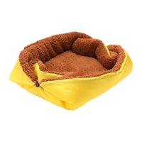 Magideal - Cama Para Mascotas, Cojín Para Perrera, Cómoda Cama Portátil Para Dormir Para Gatos, Camas Para Perros, Cama Para Gatos, Perros, Suministros Para Masc Amarillo
