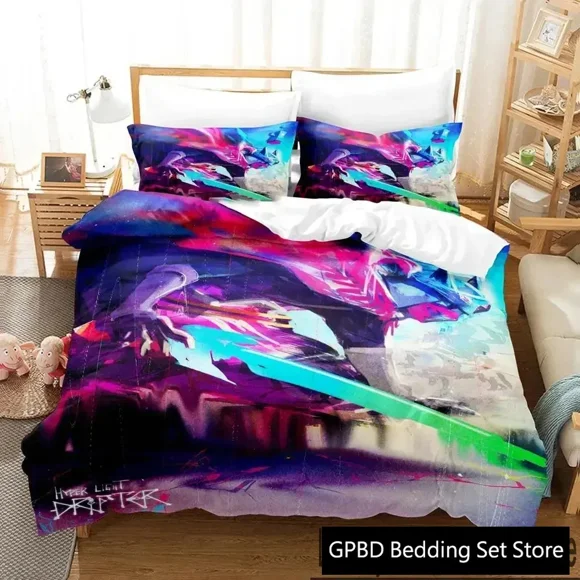 Hyper Light Drifter Bedding Set Duvet Cover Bed Set Quilt Cover Pillowcase Comforter Boys Adult Bedding