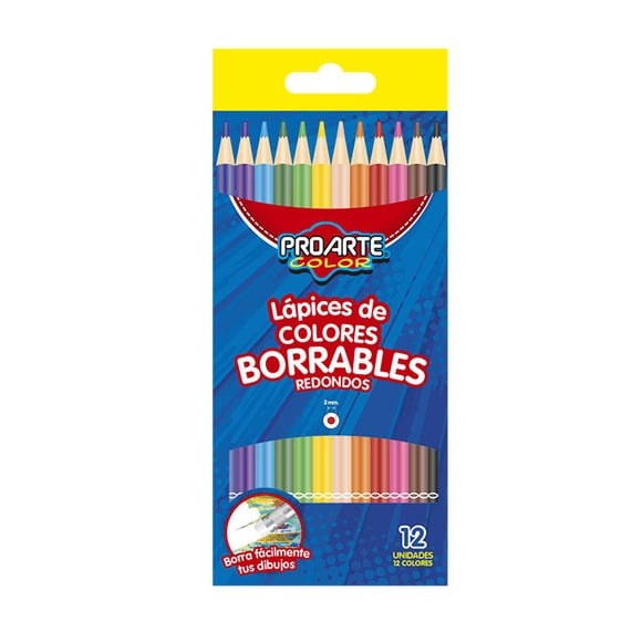 Lapices de color borrables 12 unid