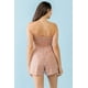 thumbnail image 2 of Conjunto de Top Corto sin Tirantes de Algodón con Estampado a Cuadros en Naranja y Aguamarina y Shorts de Cintura Alta con Dos Bolsillos en Naranja y Aguamarina M, 2 of 5