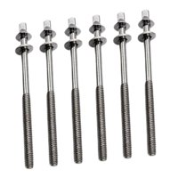 Magideal - 6X Varillas De Tensión Para Batería Tornillos De Fijación Para Batería Con Arandelas Tornillos De 5 Mm Para Orejetas De Batería Pernos Para Orejetas D M5X90Mm