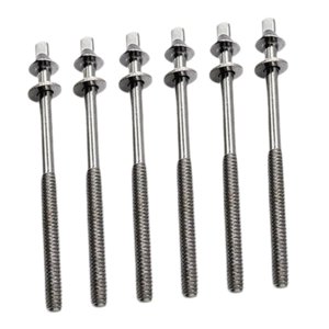 Magideal - 6X Varillas De Tensión Para Batería Tornillos De Fijación Para Batería Con Arandelas Tornillos De 5 Mm Para Orejetas De Batería Pernos Para Orejetas D M5X90Mm