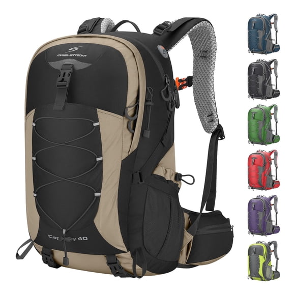 Mochila de senderismo Maelstrom, impermeable, 40 L, con funda para lluvia, color caqui
