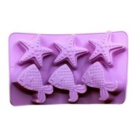 Genérico - Molde De Silicona Moldes Silicona Dulce Cola Sirena Estrella