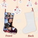 thumbnail image 3 of Hermanastros Tema: Calcetines de Navidad, fino lino blanco para colgar en escaleras y chimenea, decoración navideña para el hogar, regalo de Navidad. 45cm × 32cm, 3 of 5
