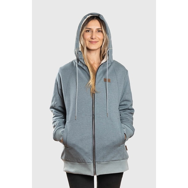 Polerón con Sherpa Ride Season V2 Azul Mujer Falcone