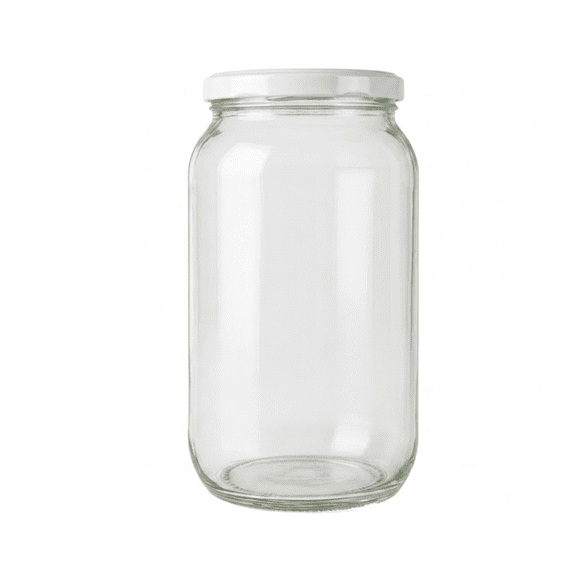 Pack 4 frasco 1000 ml con tapa blanca