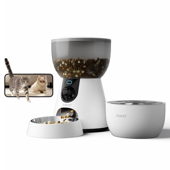 Comedero automático inteligente para gatos y fuente de agua ARENTI 4L