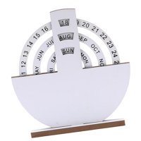 Magideal - Calendario Giratorio De Madera, Adorno Decorativo, Colección, Escultura De Madera, Manual, Giratorio, Reutilizable, Versátil, Bricolaje, Calendario De Semicírculo