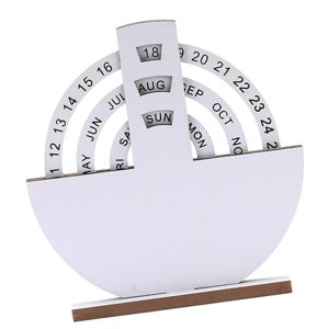 Magideal - Calendario Giratorio De Madera, Adorno Decorativo, Colección, Escultura De Madera, Manual, Giratorio, Reutilizable, Versátil, Bricolaje, Calendario De Semicírculo