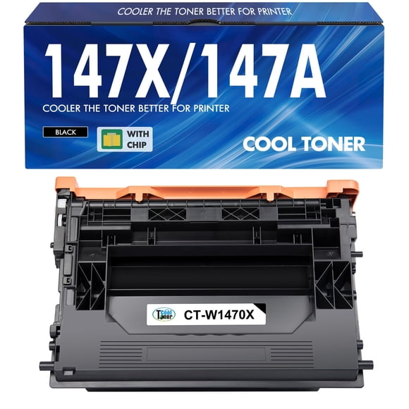 Cartucho de tóner negro Cool Toner 147X de alto rendimiento, 25,200 páginas