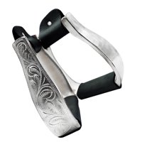 Magideal - Estribos Para Montura De Caballo, Suministros De Reparación De Estilo Retro, Cómodo Sillín De Protección De Conducción Para Deportes Ecuestres, 2 Uds. Negro