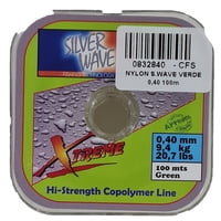 Silver Wave - Nylon De Pesca Verde 0,40Mm Resitencia9,4Kg Bobina De 100 Mt