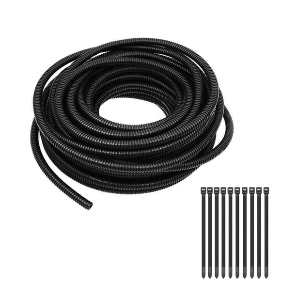 Tubo corrugado eléctrico flexible Lhazemu 8 mm x 12 mm, 5 m