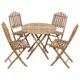 thumbnail image 2 of Juego de comedor para patio VidaXL, plegable, 5 piezas, bambú con cojines, 2 of 9