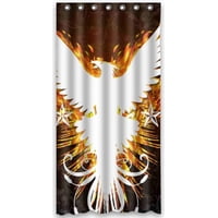 Pinghai - Cortina De Ducha Phoenix Con Ganchos (91 X 183 Cm)