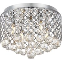 Lámpara De Techo Empotrada Elegant Lighting Tully 4 Luces Cromo 24X34 Cm