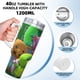 thumbnail image 5 of Wonderoos Vaso aislado de acero inoxidable con asa, diseño temático, regalo para familia, amigos y fans; incluye pajita y encaja en el portavasos estándar, 40 oz, 5 of 6