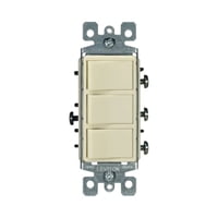 Interruptor Combinado Leviton Decora 15A, Unipolar, Marfil, Paquete De 1