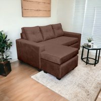 Muebles Mpr - Sofá Intecambiable Azalea Felpa Café